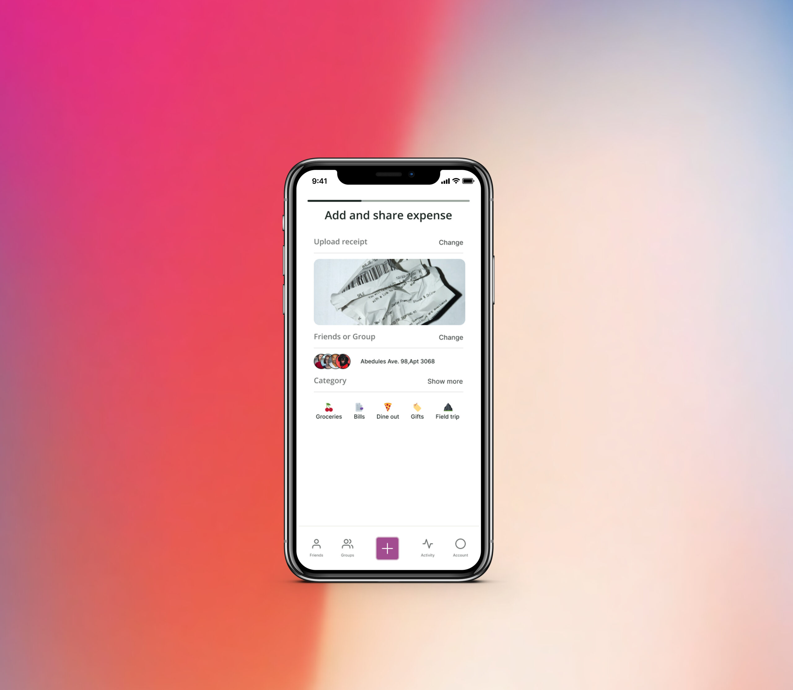 Lee más sobre el artículo Improve adding, categorising and sharing expenses flow in SplitWise app.